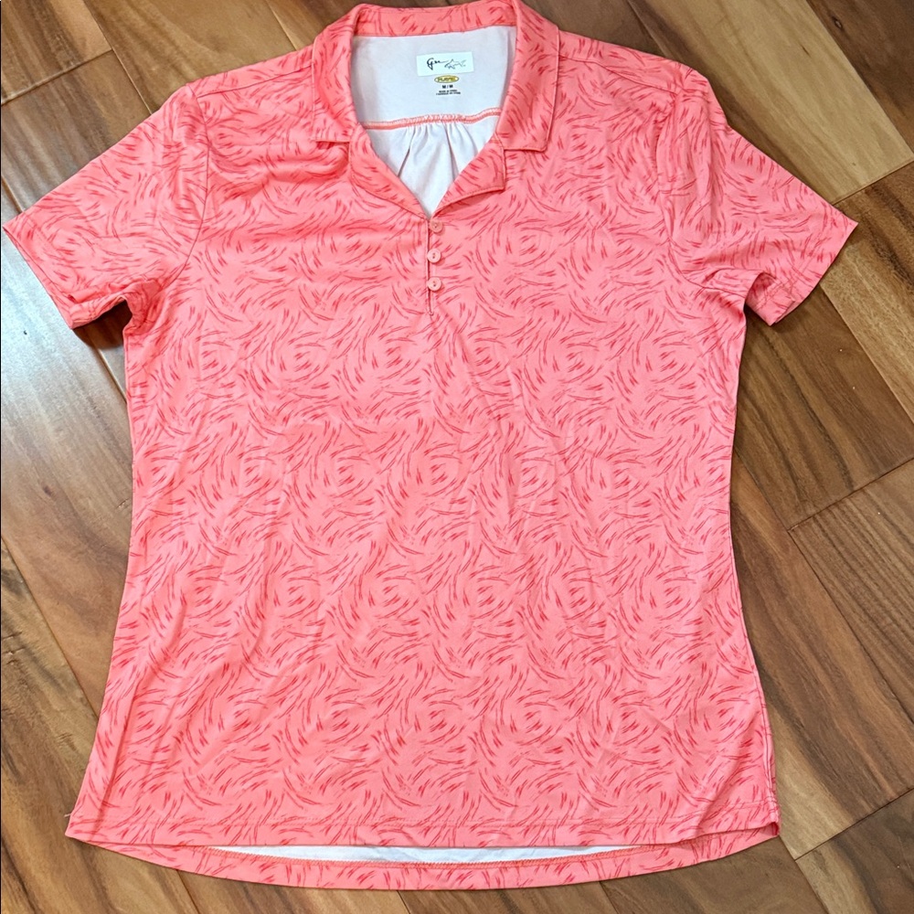 Greg Norman Collection Pink Patterned Button Down Shirt